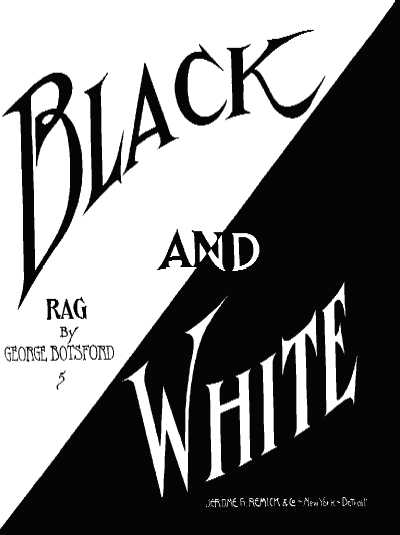 black and white rag player piano roll