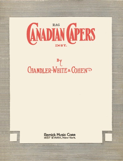 canadian capers sheet music cover