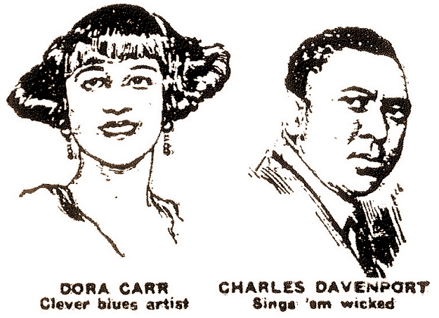 dora carr and charles davenport in a 1924 OKeh advertisement