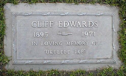 Cliff Edwards' grave marker