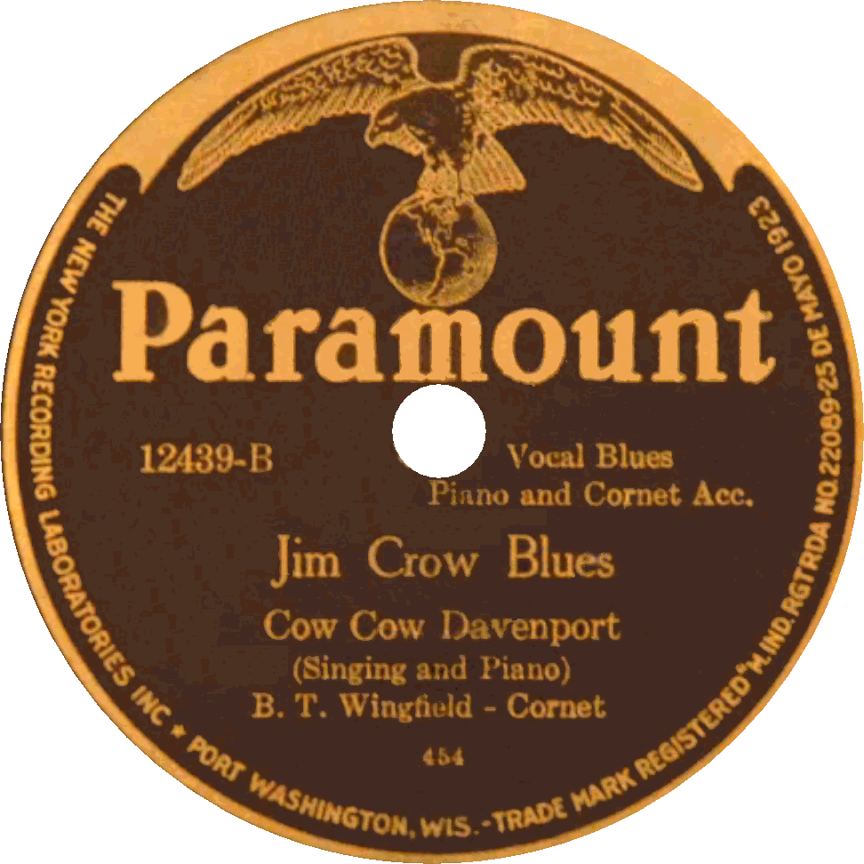 jim crow blues paramount record