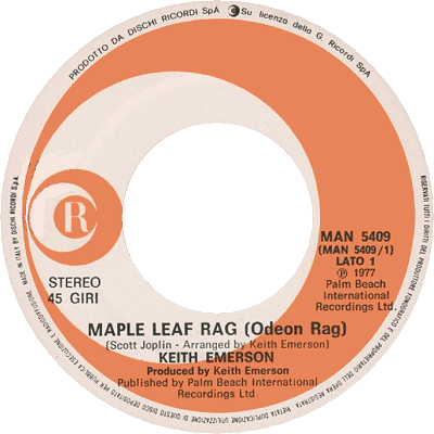 maple leaf rag by keith emerson disc