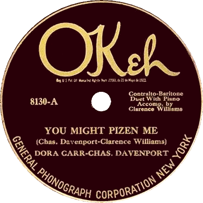 you might pizen me OKeh record