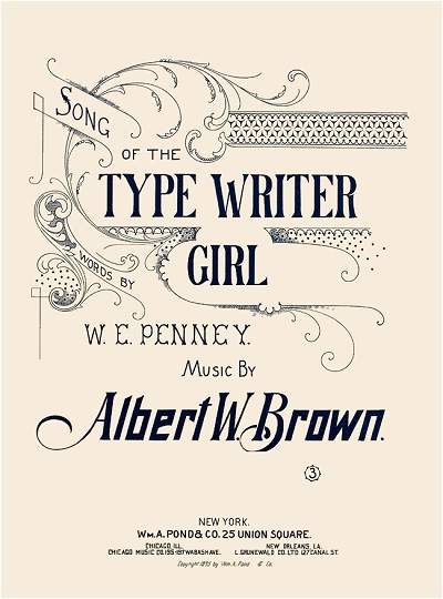 song of the type writer girl cover