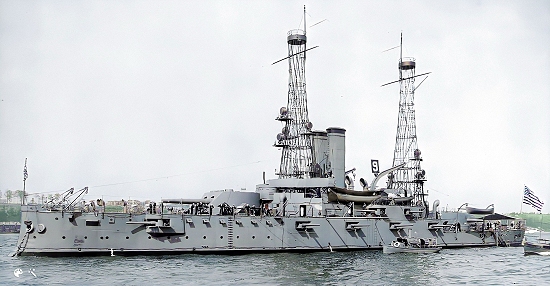 The USS Alabama in 1912