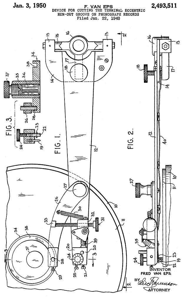 van eps eccentric groove cutter device patent