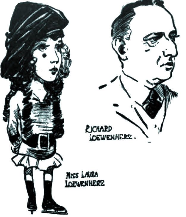 laura and richard lowenherz caricature from 1917